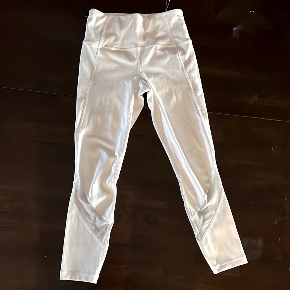 Athleta White Workout Pants With Sheer Bottom Design- Size XSP - Activewear - Picture 2 of 6